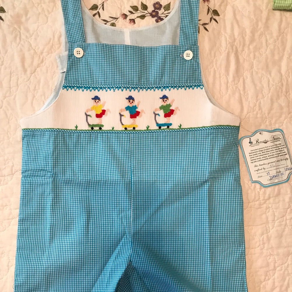 Lot of 2 smocked jon Jon’s NWT
